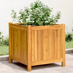 shumee Zahradní truhlík s vložkou 50x50x50 cm masivní akáciové dřevo