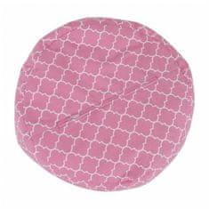 KONDELA Sedací vak, růžovo-bílá vzor, GOMBY Růžová Látka 60.0 x x 50.0