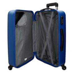 Joummabags ROLL ROAD Flex Blue, Sada ABS cestovních kufrů, 55-65cm, 5849563