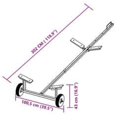 Vidaxl Manipulační vozík pro lodě až 160 kg