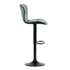 Autronic Barová židle Židle barová, modrá sametová látka, černá podnož (AUB-805 BLUE4)