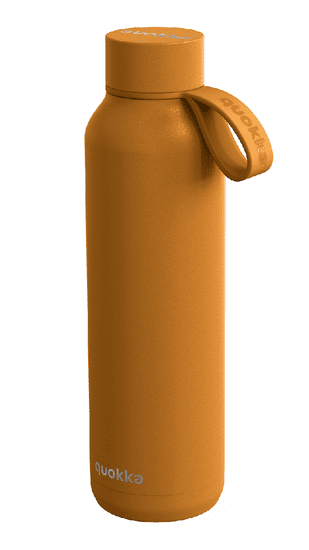 QUOKKA , Nerezová termoláhev s poutkem, Solid 630 ml | hořčicová