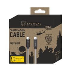 Tactical Aramid extra pevný kabel USB-C/USB-C 100W 20V/5A - 0.3m - Šedá KP31192