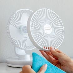 InnovaGoods Stolní ventilátor FanLed s USB nabíjením a LED diodami