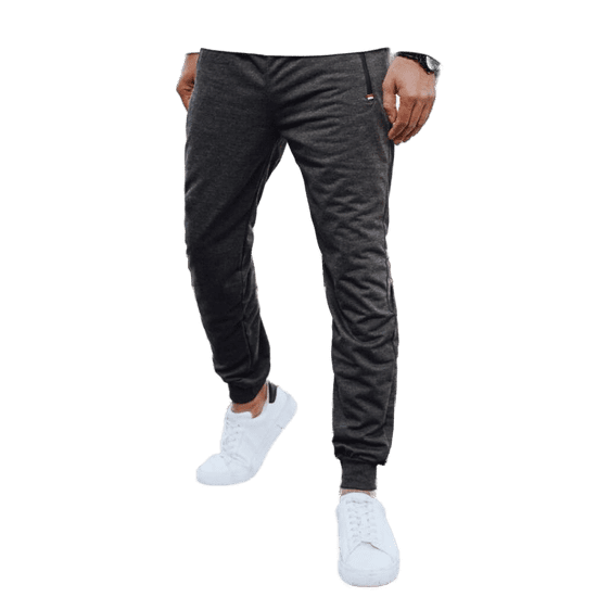 Dstreet Pánské teplákové kalhoty VIVA tmavě šedé ux4270