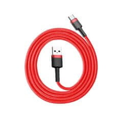 BASEUS Datový kabel USB na USB-C Baseus cafule 3A 1m červený