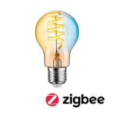 Paulmann PAULMANN Filament 230V Smart Home Zigbee 3.0 LED žárovka E27 7,5W měnitelná bílá stmívatelné zlatá 29155