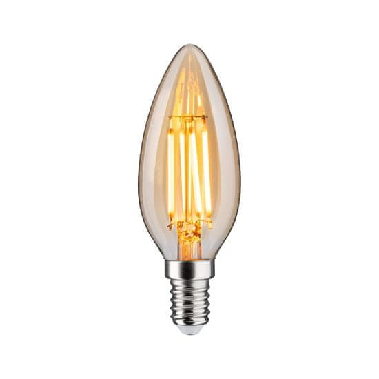 Paulmann PAULMANN 1879 Filament 230V 3-krokové-stmívatelné LED svíčka E14 3 Step Dim 4,9W 1800K stmívatelné zlatá 29191