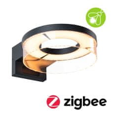 Paulmann PAULMANN LED venkovní nástěnné svítidlo Smart Home Zigbee 3.0 Capea pohybové čidlo neláká hmyz IP44 231mm CCT 12,5W 230V antracit hliník 93113