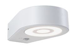 Paulmann PAULMANN LED venkovní nástěnné svítidlo Silma pohybové čidlo IP44 65x186mm 3000K 5,5 / 1x0,7W 230V bílá hliník 94867