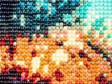 Norimpex Diamantová mozaika Barevné květiny s motýly Tmavé pozadí 30 X 40
