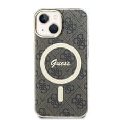 Guess 4G IML kryt s MagSafe pro iPhone 15 Hnědá