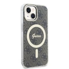 Guess 4G IML kryt s MagSafe pro iPhone 15 Hnědá