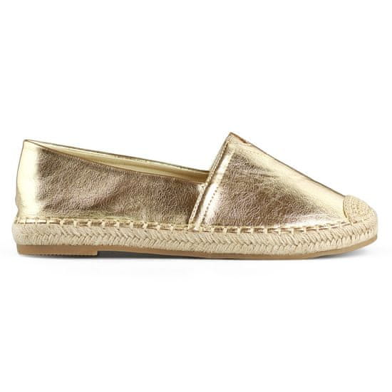 Dámské zlaté espadrilky pohodlné na léto