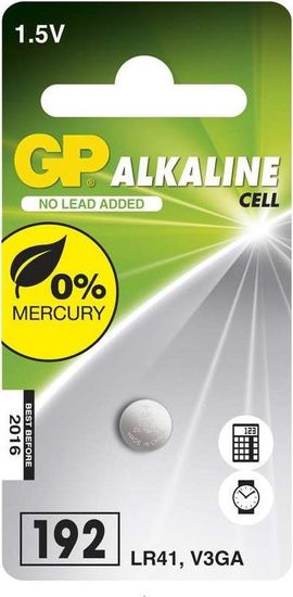 GP Batteries Alkalická knoflíková baterie GP LR41 (192F), 1 ks