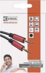 Emos JACK kabel 3,5mm stereo, vidlice - 3,5mm vidlice 3m