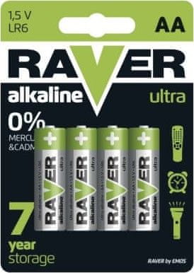 Raver Alkalická baterie RAVER AA (LR6)