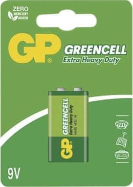 GP Zinková baterie GP Greencell 9V (6F22)