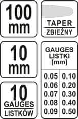 YATO Měrka na spáry 100 x 10 mm 10 ks