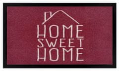 Hanse Home Protiskluzová rohožka Home sweet home 105380 Brick red - na ven i na doma 45x75