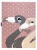 Dětský kusový koberec Petit Flamingos hearts pink 120x170