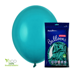 PartyDeco Balónky latexové pastelové Lagoon Blue - 27 cm 100 ks