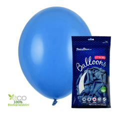 PartyDeco Balónky latexové pastelové chrpově modrý - 27 cm 100 ks