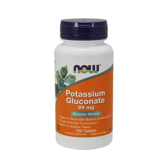 NOW Foods Doplňky stravy NOW Foods Potassium Gluconate glukonát draselný (100 tablet) 4149