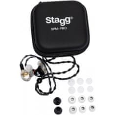 Stagg SPM-PRO BK, 3-driver in-ear sluchátka, černá