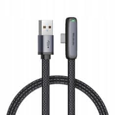 Mcdodo Mcdodo Úhlový Kabel Usb-C Rychlé Nabíjení Usb Typu C 6A 100W Černý 1M