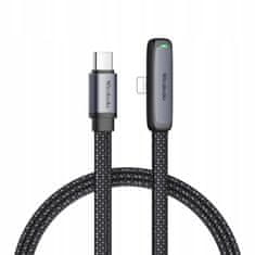 Mcdodo Mcdodo Úhlový Kabel Usb-C Lightning Plochý 36W Pro Iphone 12 13 14 Černý 2M