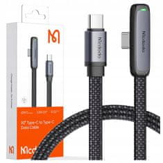 Mcdodo Mcdodo Úhlový Kabel Usb-C Rychlé Nabíjení Usb Typu C 3A 65W Černý 1M