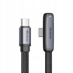 Mcdodo Úhlový Kabel Usb-C Rychlé Nabíjení Usb Typu C 3A 65W Černý 1M