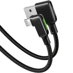 Mcdodo Mcdodo Úhlový Kabel 90° Usb Lightning Obousměrný Pro Iphone 12 13 14 Led 1M