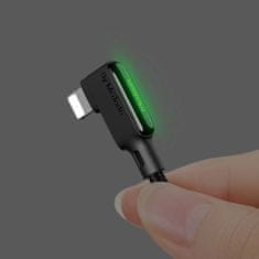 Mcdodo Mcdodo Úhlový Kabel 90° Usb Lightning Obousměrný Pro Iphone 12 13 14 Led 1M