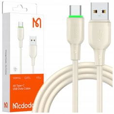 Mcdodo Mcdodo Usb-C Rychlonabíjecí Kabel Pro Samsung Xiaomi Typ C 6A 100W 1M Ledově Béžový