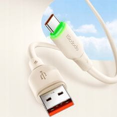 Mcdodo Mcdodo Usb-C Rychlonabíjecí Kabel Pro Samsung Xiaomi Typ C 6A 100W 1M Ledově Béžový