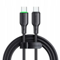 Mcdodo Mcdodo Usb-C Rychlonabíjecí Kabel Pro Samsung Apple Usb Typ C 65W 1M Led Černý