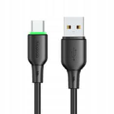 Mcdodo Mcdodo Usb-C Rychlonabíjecí Kabel Pro Samsung Xiaomi Typ C 6A 100W 1M Led Černý