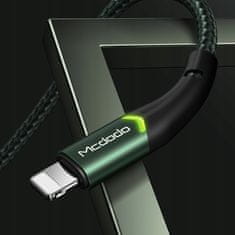 Mcdodo Mcdodo Usb Lightning Rychlonabíjecí Kabel 36W Pro Iphone 13 14 2M Led Zelený