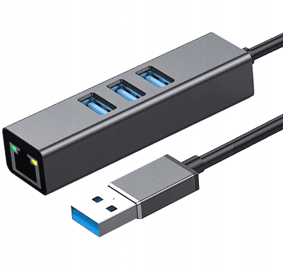 CO2 Co2 USB ethernetový adaptér Síťová karta Lan Hub Usb Gigabit Rj45