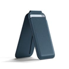 Satechi Magnetický stojánek / peněženka Vegan-Leather pro Apple iPhone 12/13/14/15, Modrá