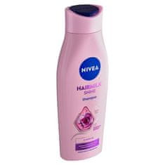 Nivea Pečující šampon s mléčnými a hedvábnými proteiny na unavené vlasy bez lesku Hairmilk Shine (Care Sha (Objem 250 ml)