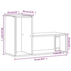 Vidaxl TV skříňky 2 ks černé 75 x 30 x 50 cm kompozitní dřevo