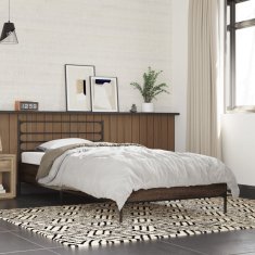 shumee Rám postele hnědý dub 75 x 190 cm kompozitní dřevo a kov