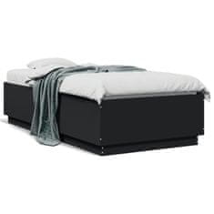 shumee Rám postele s LED osvětlením černý 90 x 190 cm kompozitní dřevo