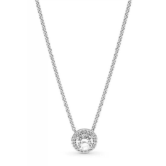 Pandora Stříbrný náhrdelník s třpytivým přívěskem Timeless 396240CZ-45