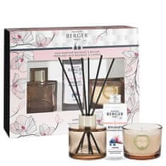 Maison Berger Paris Dárková sada aroma difuzér Bolero Magnólie Liliflora 80 ml + svíčka 80 g