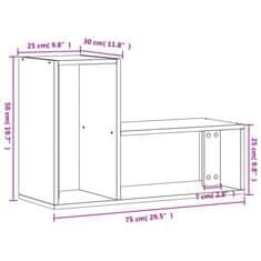 Vidaxl TV skříňky 2 ks bílé 75 x 30 x 50 cm kompozitní dřevo