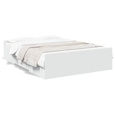 shumee Rám postele se zásuvkami bílý 120 x 200 cm kompozitní dřevo